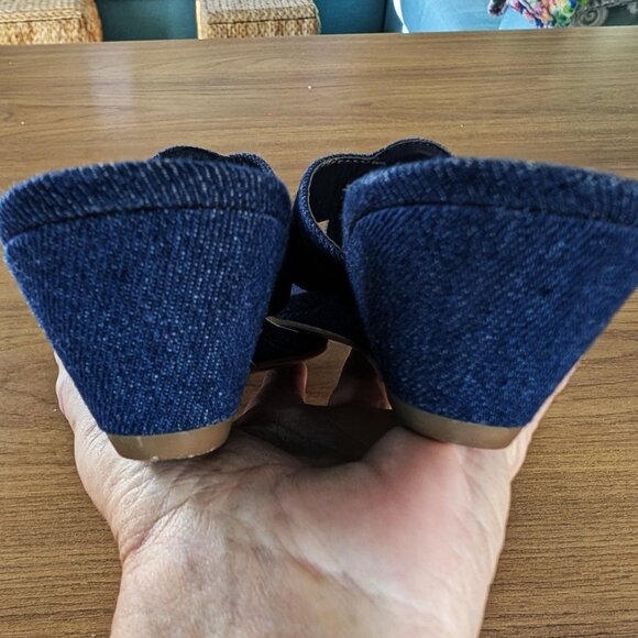 Sonata Denim Sandals with Silver Accent 6.5 - Picture 3 of 7